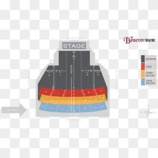 Beacon Theatre Seating Chart And Map - Seat Number Beacon Theater Seating Chart, HD Png Download