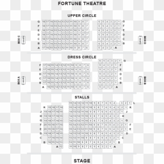 Fortune Theatre Seat Chart And Guide - Buckingham Palace, HD Png Download