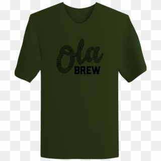 Olive Stylized Ola Brew Shirt - Ola Brew Co, HD Png Download