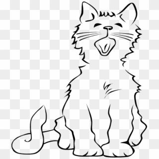 Coloring Book Png - Cat Clipart Black And White Transparent Background, Png Download