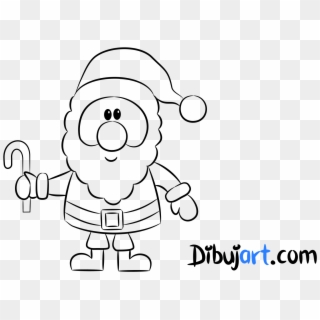 Cómo Dibujar A Papa Noel - Cartoon, HD Png Download