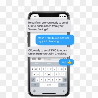 Abe Ai Deploys Conversational Chatbots To Google Home - Iphone X Text Keyboard, HD Png Download