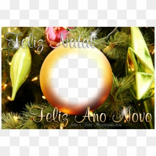 Grupo - Molduras Fotos Feliz Natal E Ano Novo, HD Png Download