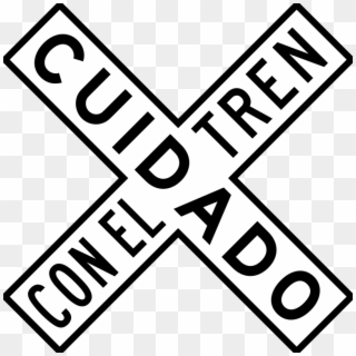 File - Mexico Crossbuck - Svg - Railroad Crossing Sign In Spanish, HD Png Download