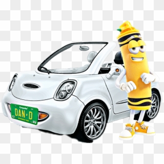 #cute #yellow #crayon #white #car - Ford Ka, HD Png Download