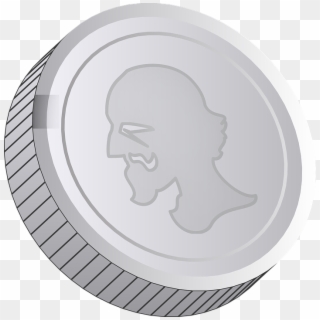 Silver Coin Cartoon Png, Transparent Png