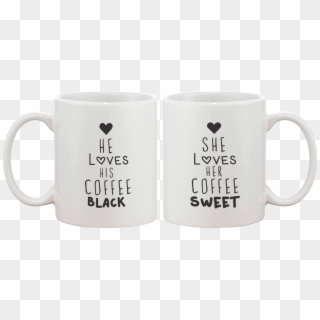 Black Coffee Matching Couple Mugs - Mugs Design For Couple, HD Png Download