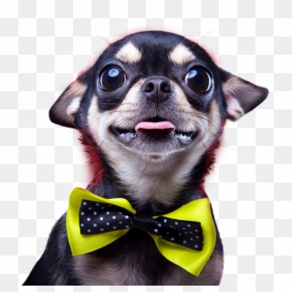 Perrito Home - Chihuahua With Bow Tie, HD Png Download