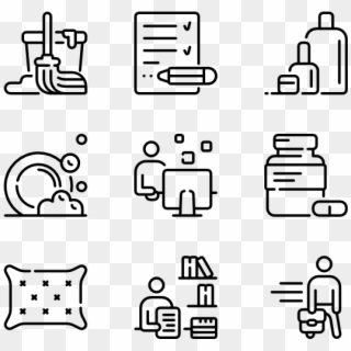 Daily Routine Objects & Actions - Drawing Icons, HD Png Download