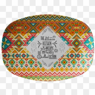 Aztec Inspired 10 X 14 Serving Platter - Circle, HD Png Download