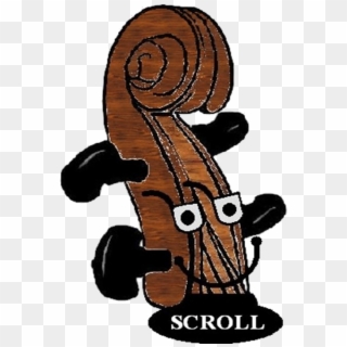 The Tip Is Literally The Top Of The Bow - Violin Scroll Clip Art, HD Png Download