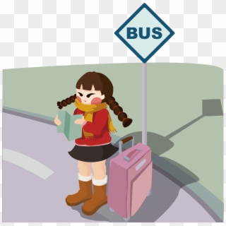 New Year Doll Waiting Car Travel Watching Map Png And - Vector Graphics, Transparent Png