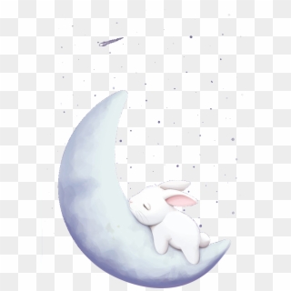 Moon Png Clipart - Sleeping Bunny, Transparent Png