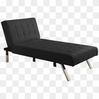 Emily Convertible With Chaise - Dhp Emily Chaise Lounger Black, HD Png Download