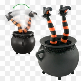Demo Video Contact Us Enlarge Photo - Cauldron Halloween Legs Witch, HD Png Download