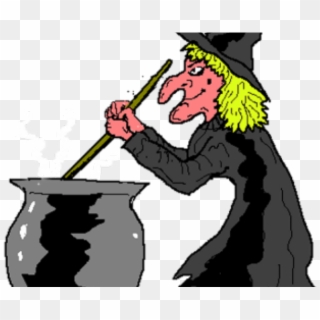 Witch And Cauldron Clipart, HD Png Download