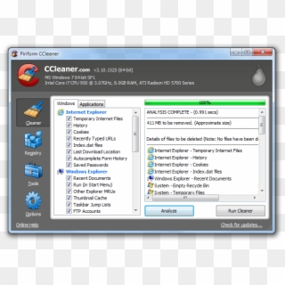 Ccleaner - Piriform Ccleaner, HD Png Download