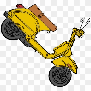 Scooter Download Motorcycle Vespa Computer Icons - Cartoon Scooter Png, Transparent Png