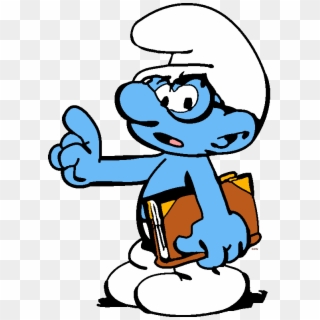 Brainy Smurf - Smurf Coloring Pages, HD Png Download