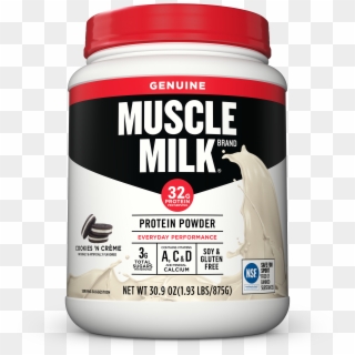 Muscle Milk Genuine Protein Powder, Cookies & Cream, - Muscle Milk Protein Powder Cookies And Cream, HD Png Download