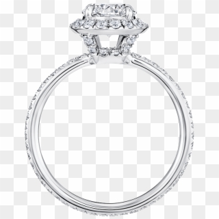 Harry Winston Halo Engagement Ring, HD Png Download