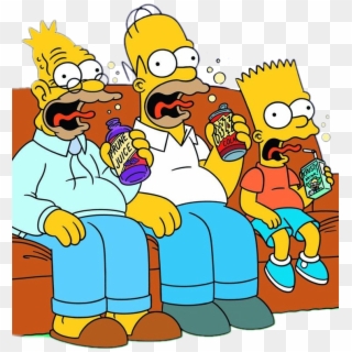 #father #son #burp #simpson - Homer And Bart Drinking, HD Png Download