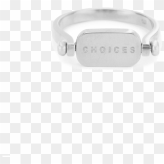 Choices Flip Ring Silver - Titanium Ring, HD Png Download
