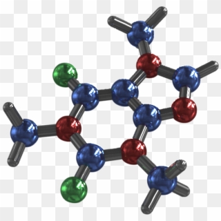 Caffeine Molecule Refl - Bead, HD Png Download