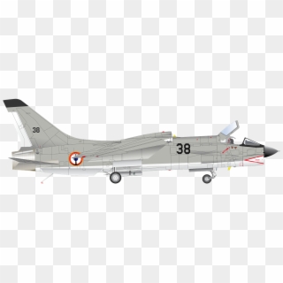 Airplane Crusader French Jet Png Image - Fighter New Black Airplane Png, Transparent Png