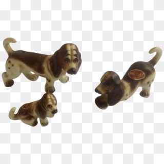 Vintage Rare Bone China Miniature Basset Hound Dogs - Hound, HD Png Download