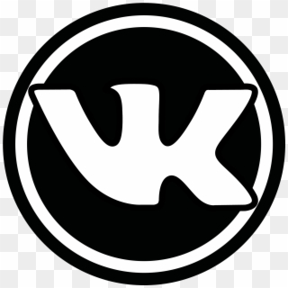 B&w Vk Icon - Emblem, HD Png Download