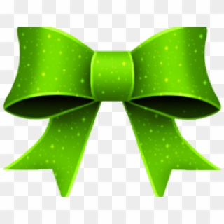Christmas Ribbon Clipart Green - Green Christmas Bow Clipart, HD Png Download