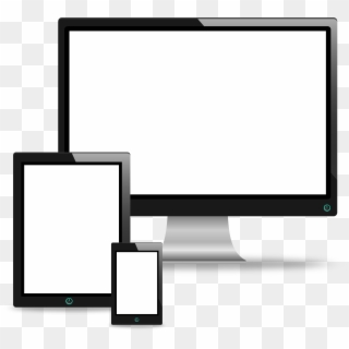 Computer, Tablet And Phone Vectors Icons Png - Computer Phone Tablet Vector, Transparent Png