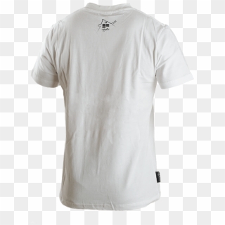 T Shirt Dame Du Lac White Back - T Shirt With Small Logo On Back, HD Png Download