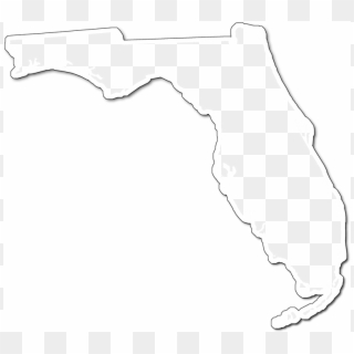A Map Of Florida With An Outer Shadow Around The Map - Florida Transparent Background, HD Png Download