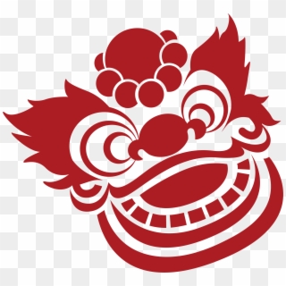 Svg Black And White Lions New Year Wind Red Geely Paper - Chinese New Year Icon Png, Transparent Png