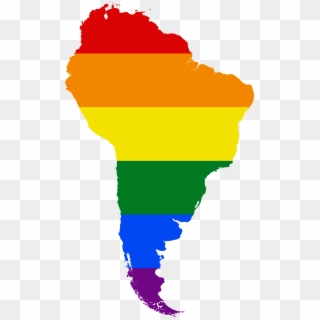 Lgbt Flag Map Of South America - Flag Map Of South America, HD Png Download