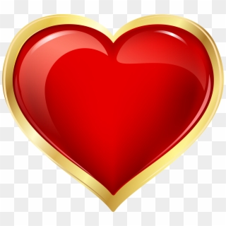 Red And Gold Heart Clip Art Image, HD Png Download