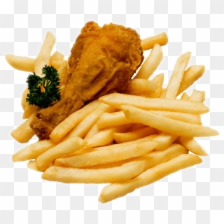 Potato Chips Png - 1 Pc Chicken And Fries, Transparent Png