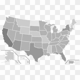 2000px H1n1 Usa Map By Confirmed Deaths Svg Transparent - Usa Map Svg, HD Png Download