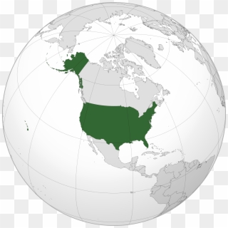 World Map United States Location Of The In - Estados Unidos En El Mundo, HD Png Download