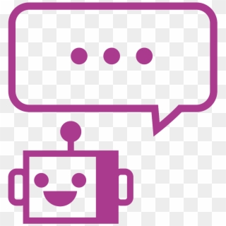 Quirky Robot Head With Chat Bubble That Has Three Dots, HD Png Download