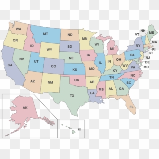 Usa Map Image - Dental Hygienist Salary By State 2017, HD Png Download