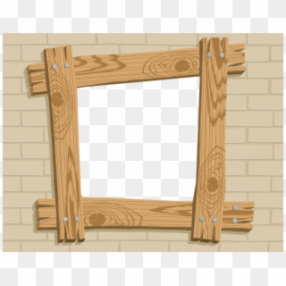 Mirror Clipart Wooden Frame - Simple Frame Photo Psd, HD Png Download