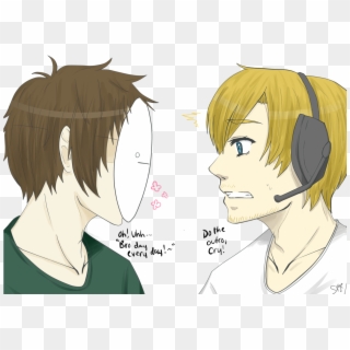 Pics For > Pewdiepie X Cry Kiss Pewdiepie And Cry, HD Png Download