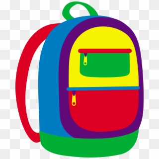 Colorful Childrens School Backpack - Backpack Clipart, HD Png Download