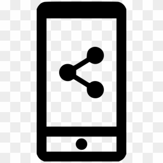 Cell Phone Share Data Connection Analytics Mobile Svg - Phone Share Icon, HD Png Download