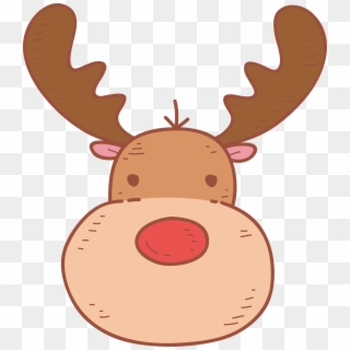Clip Art Head Neck Vertebrate Graphics Deer - Cute Christmas Cartoon Figure, HD Png Download