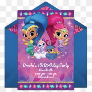 We Are Loving This Free Shimmer And Shine Invitation - Shimmer And Shine Party Invitations, HD Png Download