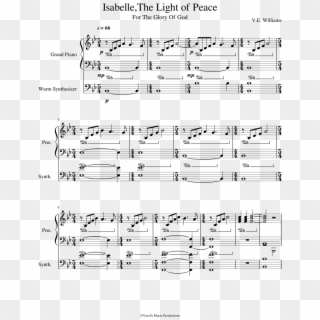 Isabelle The Light Of Peace - Tears Don T Fall Piano Sheet Music, HD Png Download
